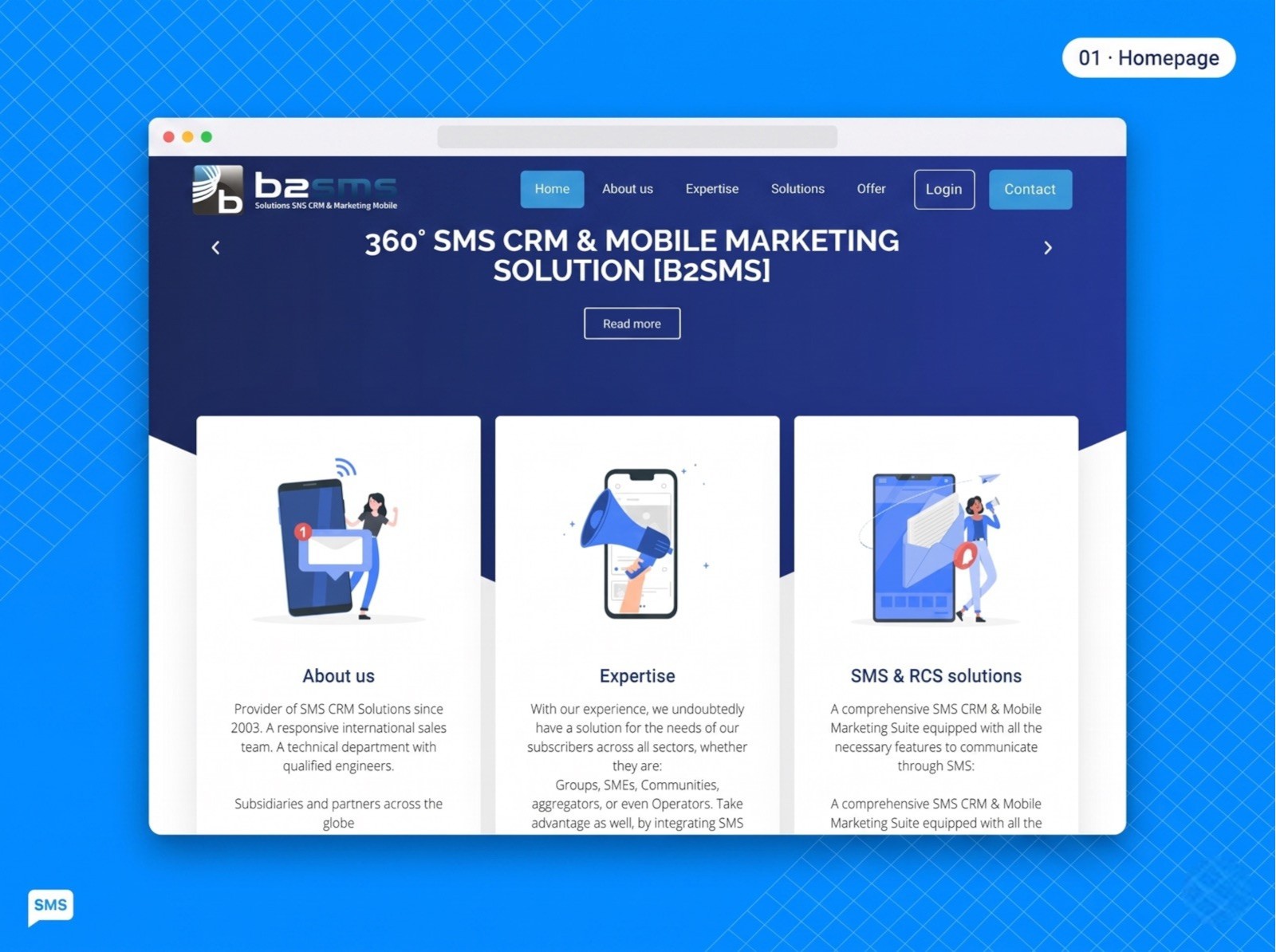 Solution homepage, UI Design