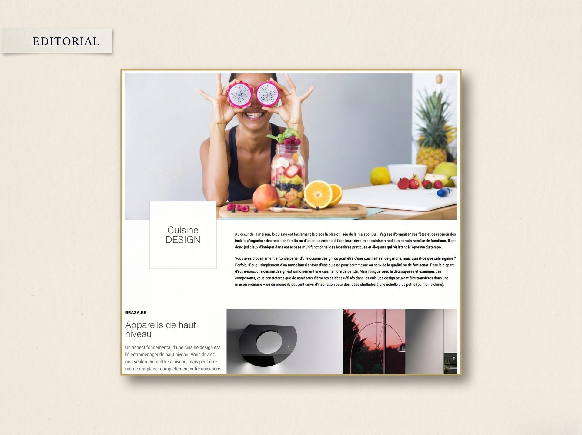 Cuisine editorial, Content Design