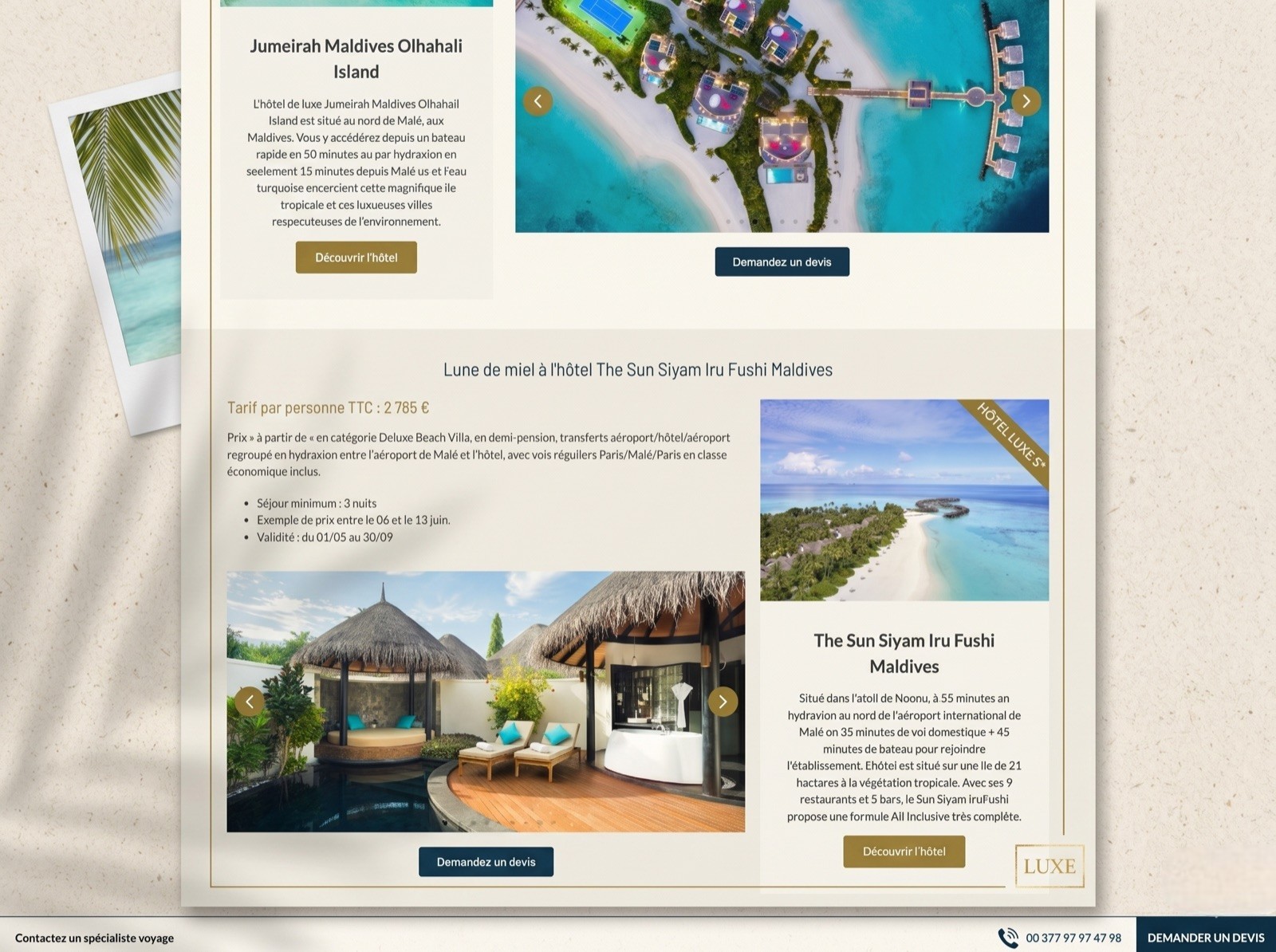 Hotel selection, Content