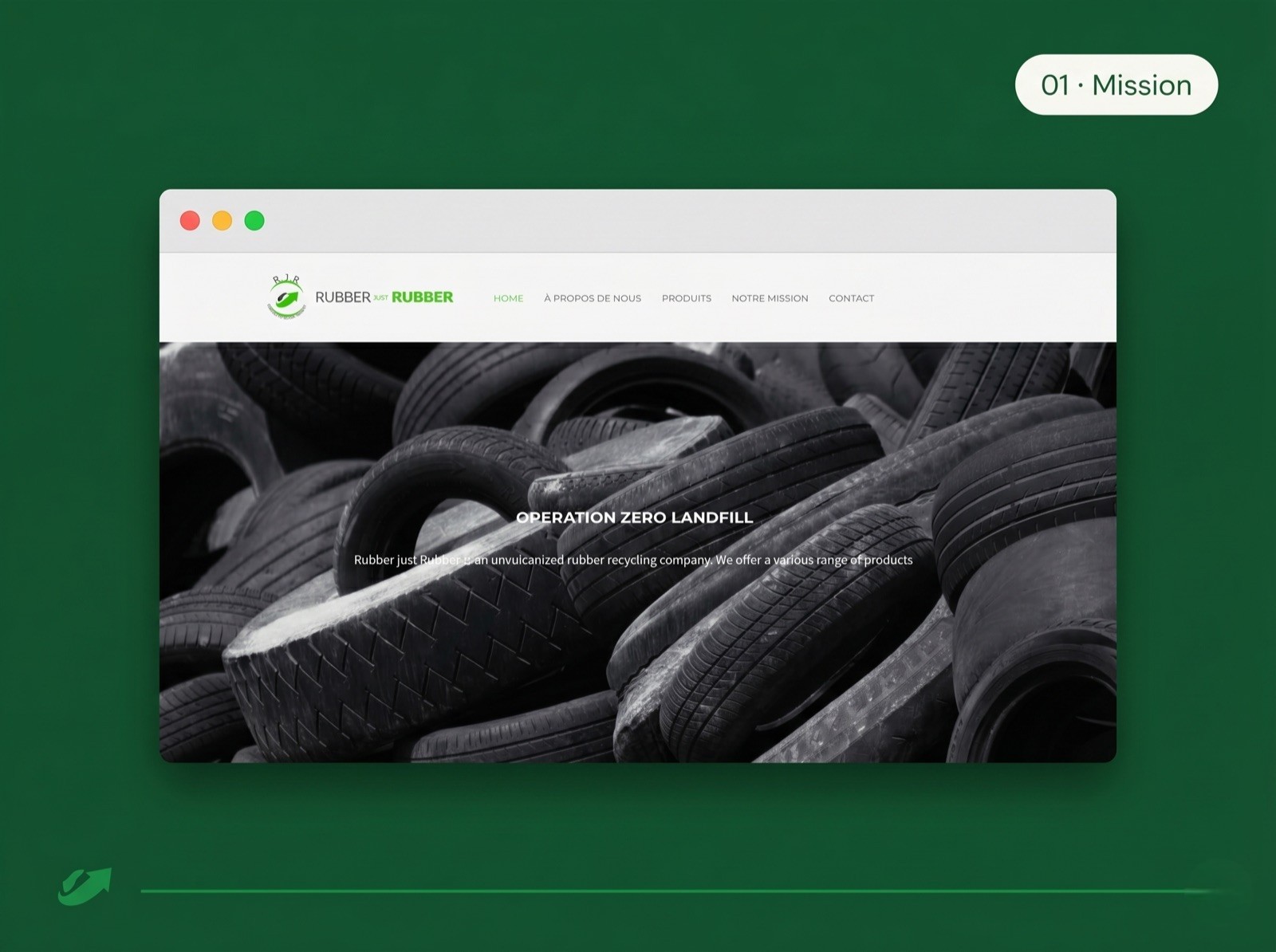 Mission homepage, UI Design