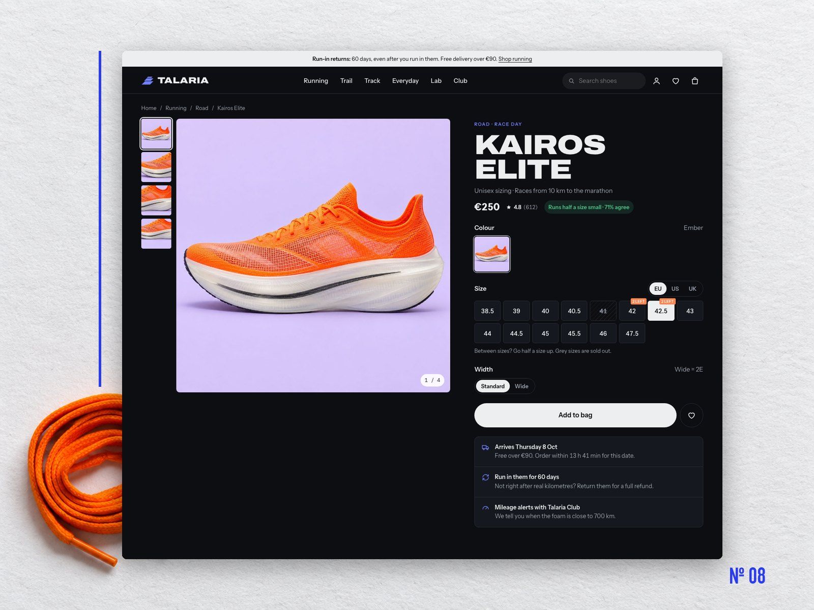 Dark mode product page, UI Design