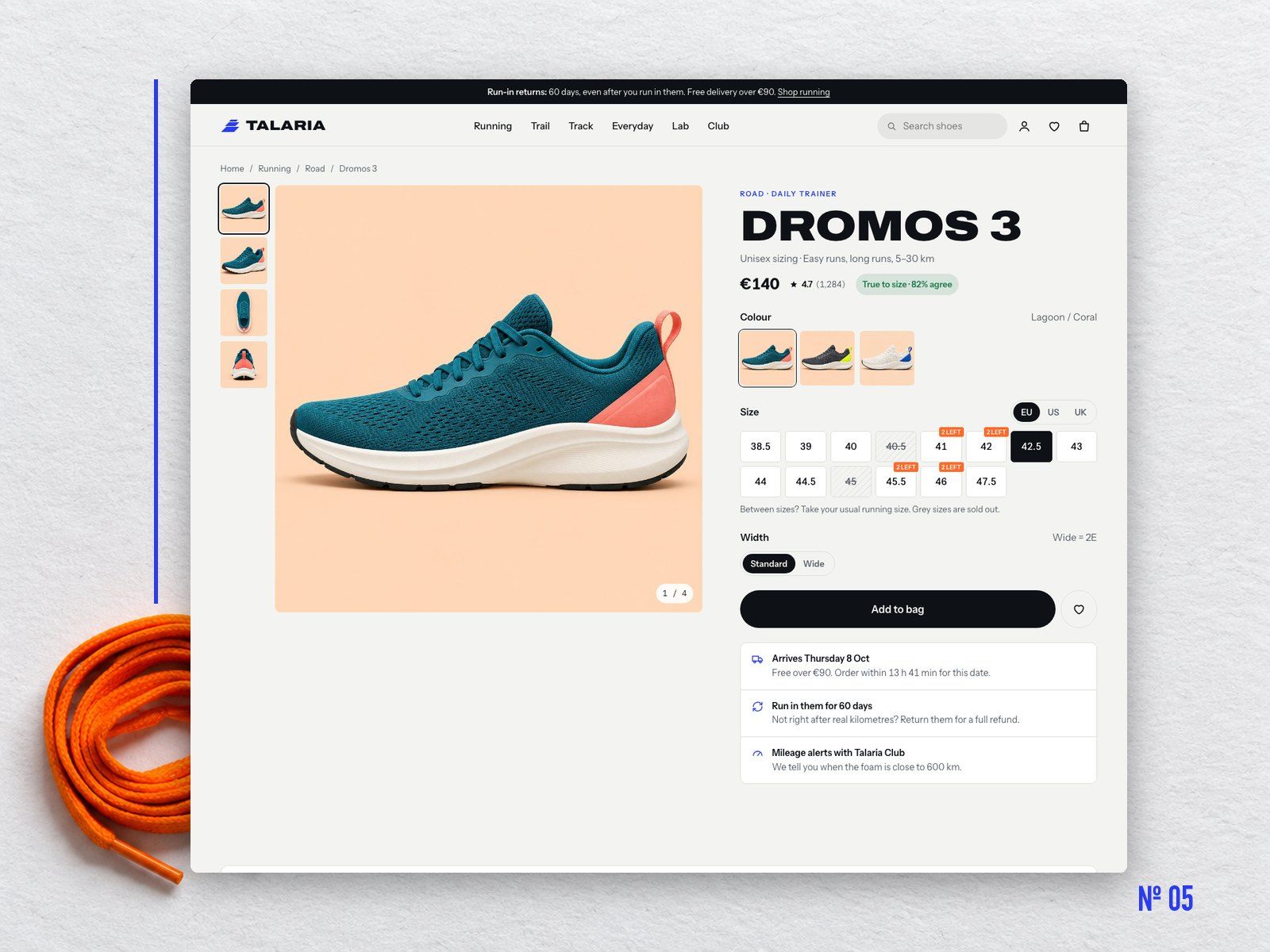 Shopify product page built around fit, E-Commerce